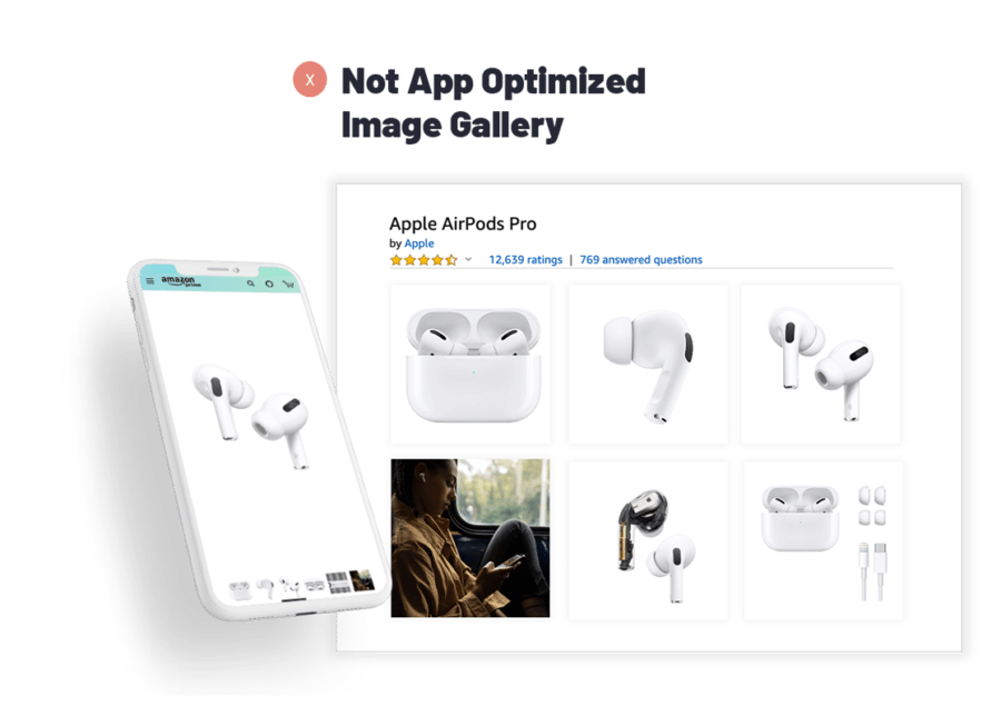 Apple AirPods Pro layout of Not Optimized Image Gallery.