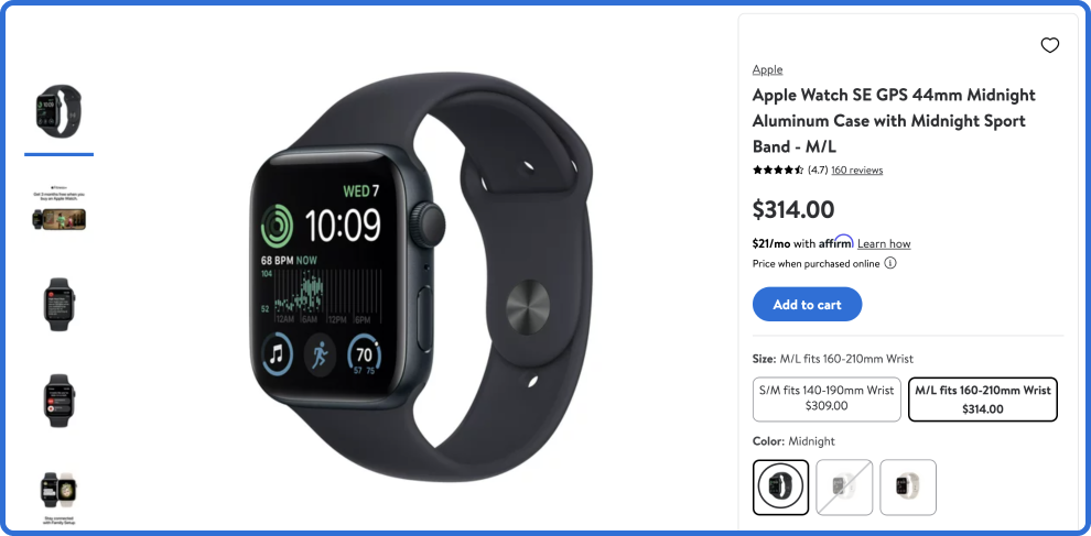 Apple watch deal during Walmart Deals 2023