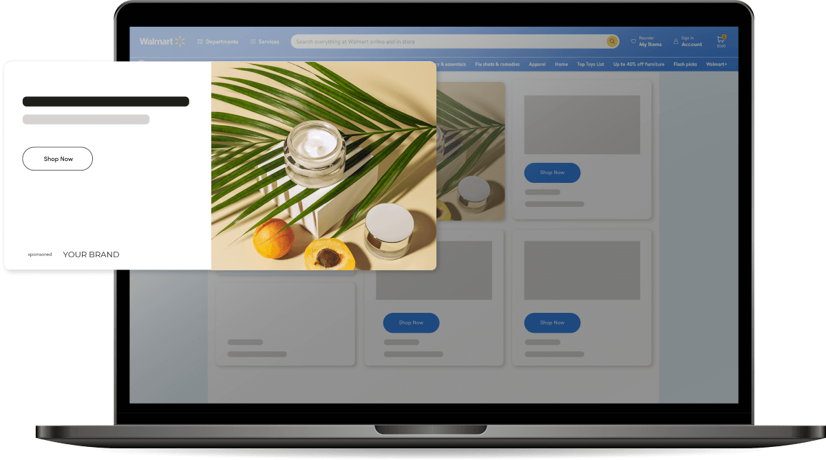 Walmart laptop sponsored ad